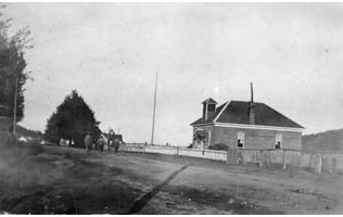 boys walking north toward the Clinton Hotel