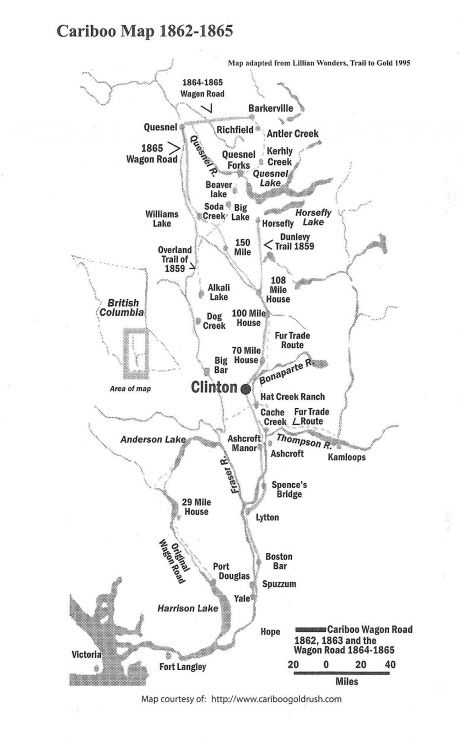 Cariboo Map 1862-1865